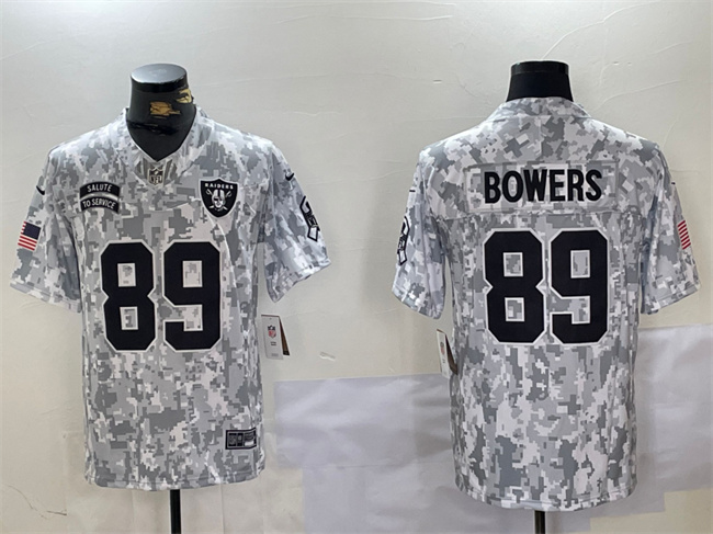 Men's Las Vegas Raiders #89 Brock Bowers 2024 F.U.S.E Arctic Camo Salute to Service Limited Stitched Football Jersey Men's Las Vegas Raiders #89 Brock Bowers 2024 F.U.S.E Arctic Camo Salute to Service Limited Stitched Football Jersey